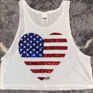 Victoria’s Secret PINK Sequin Crop Top